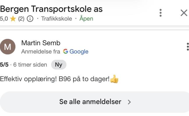 Tilbakemelding fra elev