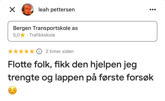 Tilbakemelding fra elev